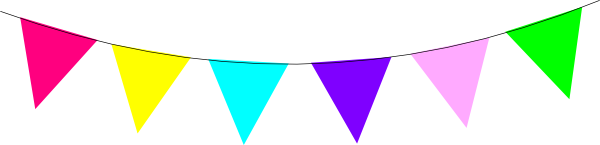 Rainbow coloured bunting